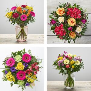 Florist Choice with Vase - Brights
